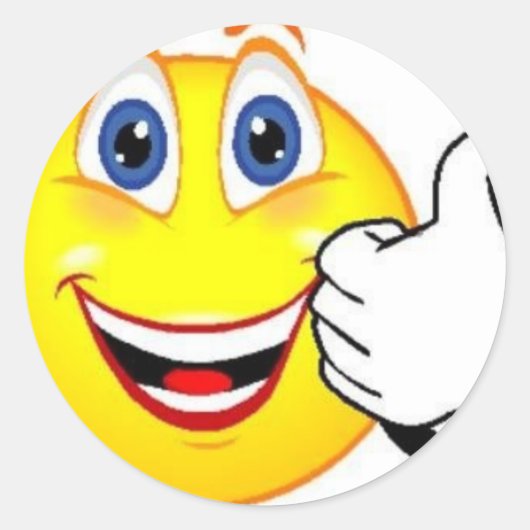 ハッピー顔 ラウンドシール (正面)