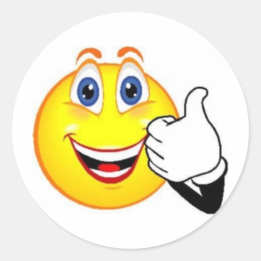 ハッピー顔 ラウンドシール (正面)