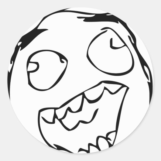 ハッピー顔 ラウンドシール (正面)