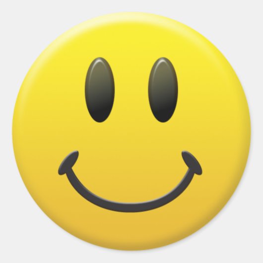 ハッピー顔 ラウンドシール (正面)