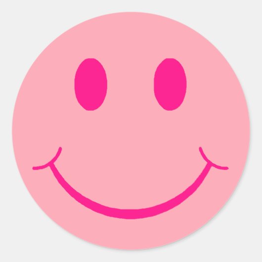 ハッピー顔 ラウンドシール (正面)