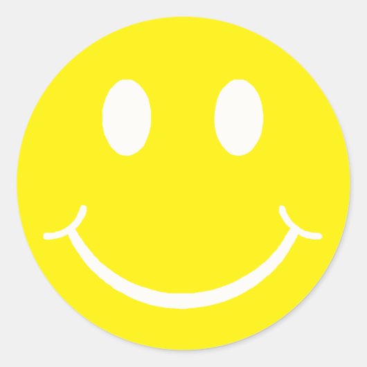 ハッピー顔 ラウンドシール (正面)