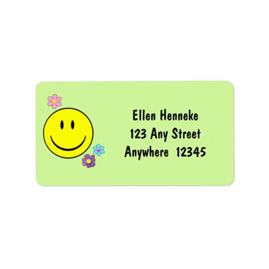 ハッピー顔 ラベル (正面)