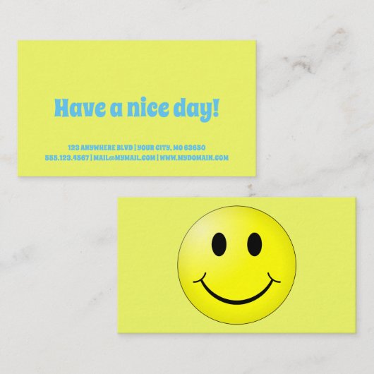 ハッピー顔 名刺 (正面/裏面)