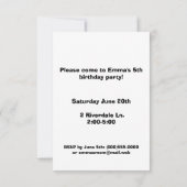 「ハッピー顔」招待状 招待状 (裏面)