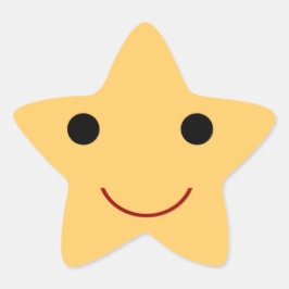 ハッピー顔 星シール