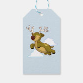 ハッピー飛んでいるクリスマストナカイ ギフトタグ (裏面)