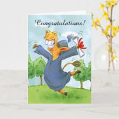 ハッピー馬キャップ卒業カスタマイズ可能カード カード (黄色い花)