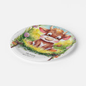 ハッピー魔法の牛誕生日 ペーパープレート (アングル)