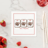 ハッピー麻雀sgiving!麻雀感謝祭パーティー スタンダードカクテルナプキン (インサイチュ)