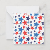 ハッピー４日７月！ 独立記念日おめでとう！ ノートカード (裏面)