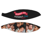 ハッピー1日目の父の日フォトコラージュタイポグラフィ バスケットボール (パネル)