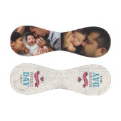 ハッピー1日目の父の日ヴィンテージマップパパベビー写真 野球ボール (パネル)