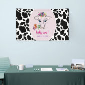 ハッピー1歳の聖なる牛 横断幕 (トレードショー)