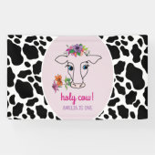 ハッピー1歳の聖なる牛 横断幕 (横)