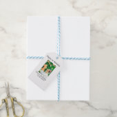 ハッピー1歳の誕生日の写真シンプルのエレガントCutemodern ギフトタグ (より糸付き)