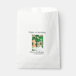 ハッピー1歳の誕生日の写真シンプルのエレガントCutemodern フェイバーバッグ