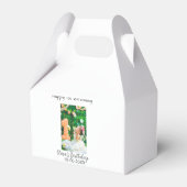 ハッピー1歳の誕生日の写真シンプルのエレガントCutemodern フェイバーボックス (裏面サイド)