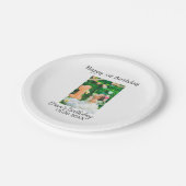 ハッピー1歳の誕生日の写真シンプルのエレガントCutemodern ペーパープレート (アングル)