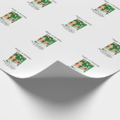 ハッピー1歳の誕生日の写真シンプルのエレガントCutemodern ラッピングペーパー (角)