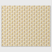 ハッピー1歳の誕生日、クマユニセックスファースト誕生日 ラッピングペーパー (フラット)