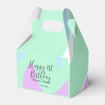 ハッピー1歳の誕生日 ピンク グリーン ブルー アクリルポア