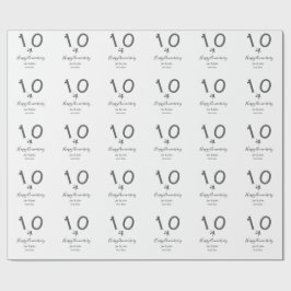 ハッピー10周年記念デイトグレーメタルスターb ラッピングペーパー