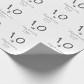 ハッピー10周年記念デイトグレーメタルスターb ラッピングペーパー (角)
