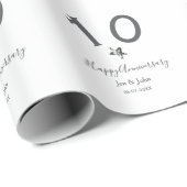 ハッピー10周年記念デイトグレーメタルスターb ラッピングペーパー (ロールコーナー)