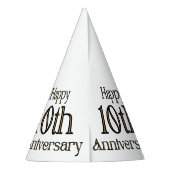 ハッピー10周年記念パーティー帽子 パーティーハット (裏面)
