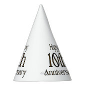 ハッピー10周年記念パーティー帽子 パーティーハット (右)