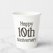 ハッピー10周年記念紙カップ 紙コップ (裏面)