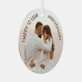 ハッピー10年記念カスタム メタルオーナメント (正面右)