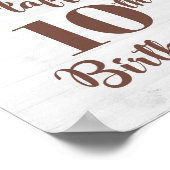 ハッピー10誕生日ひまわりパーティー標識 ポスター (角)