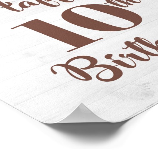 ハッピー10誕生日ひまわりパーティー標識 ポスター (角)