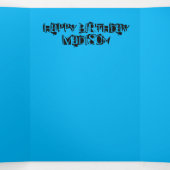 ハッピー10誕生日カード、#10青&黄 三つ折りカード (内部中)