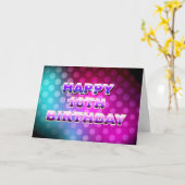 ハッピー10誕生日ディスコカード カード (黄色い花)