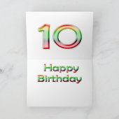 ハッピー10誕生日バルーンカード カード (内部)
