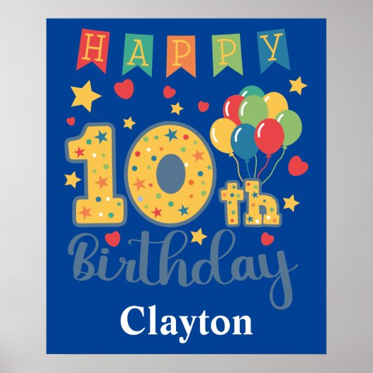 ハッピー10誕生日ポスター ポスター (正面)