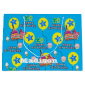 ハッピー10誕生日抱き枕#10ブルー ラージペーパーバッグ (正面)