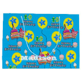 ハッピー10誕生日抱き枕#10ブルー ラージペーパーバッグ (裏面)