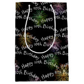 ハッピー10誕生日花火 ミディアムペーパーバッグ (正面)