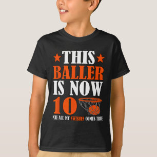 ハッピー10誕生日10歳バスケットボール10位 Tシャツ
