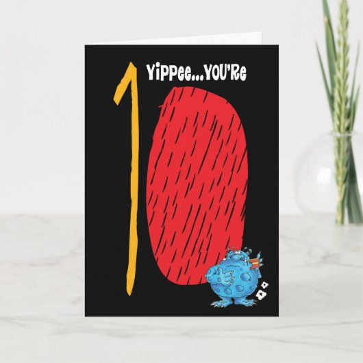 ハッピー10誕生日 カード (正面)