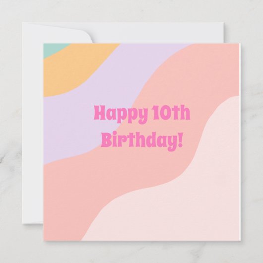 ハッピー10誕生日 カード (裏面)