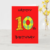 ハッピー10誕生日 カード (黄色い花)