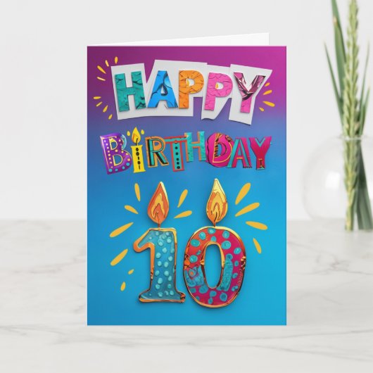ハッピー10誕生日 カード (正面)