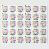 ハッピー10誕生日（ピンク） ラッピングペーパー (フラット)