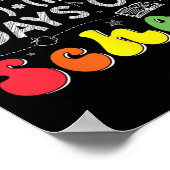 ハッピー100日の学数方程式先生Kid ポスター (角)