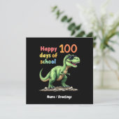 ハッピー100日の学校お祝い頭が切れる 招待状 (スタンド正面)